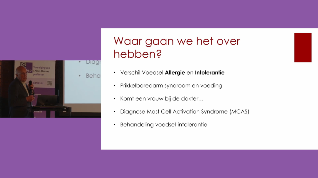 Momentopname van de lezing van dr. Otten.